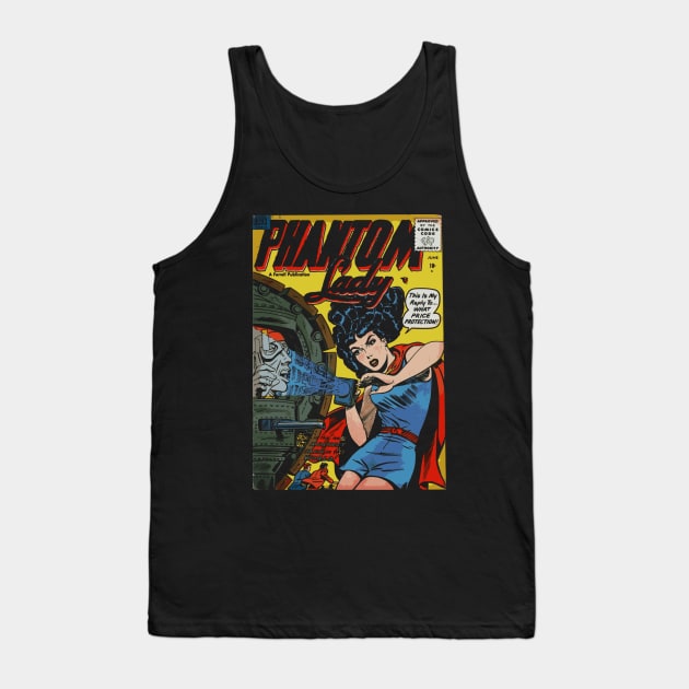 PHANTOM LADY / Vintage Comic Book Tank Top by RCDBerlin